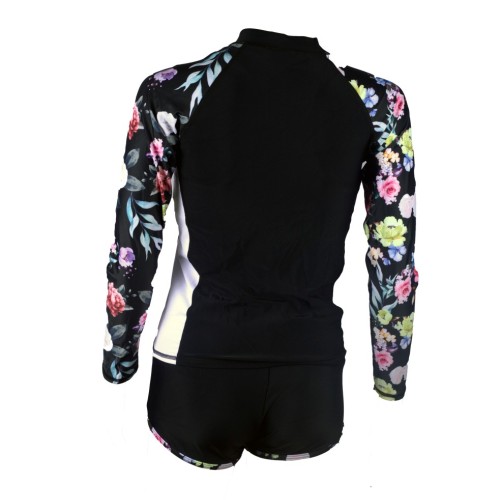 Lycra dames 3-delig zwempak Bloemetjes